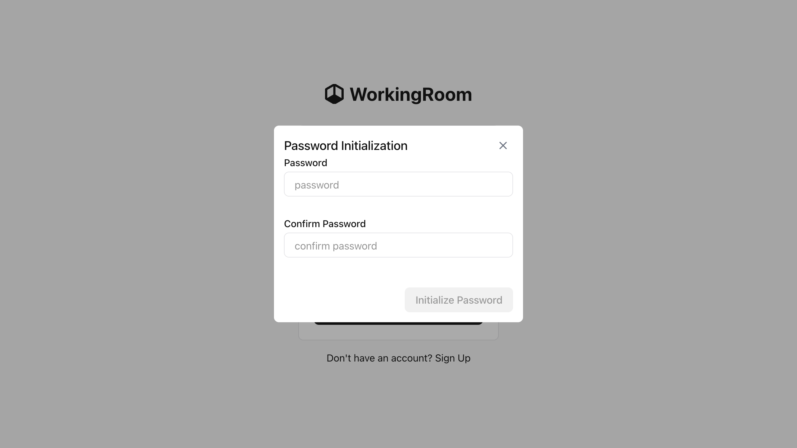 WorkingRoom initial password download